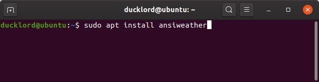 Check Forecast With Ansiweather Install