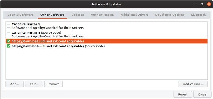 UbuntuのソフトウェアとアップデートでPPAsを管理する方法