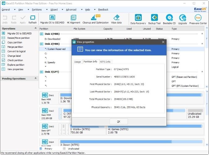 Linux Boot Partitions Windows 10 Boot Partition Info