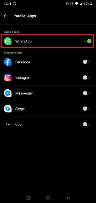 Whatsapp Two Accounts Parallel Apps Turn On