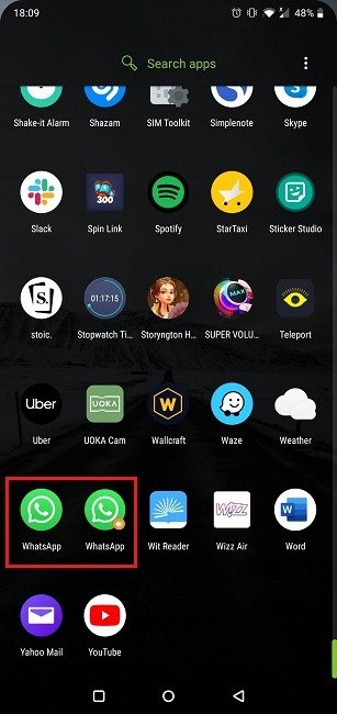 Whatsapp Two Accounts Parallel Apps View App Drawer