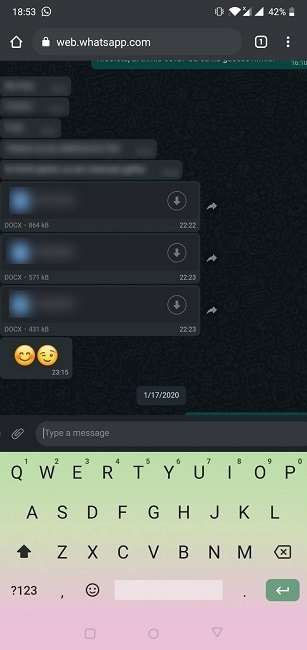 Whatsapp Two Accounts Web Version Mobile Browser Keyboard