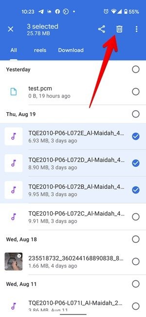 Android Downloads Delete Multiple Files By Google